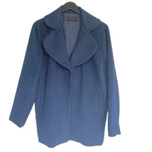 MINKPINK x REVOLVE • EUC Oversized Blue Winter Wool Blend Pea Coat • Size Small